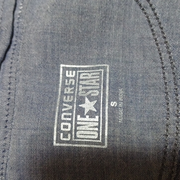 Converse ONE STAR Button Down SIZE SMALL IN A BEAUTIFUL GRAY COTTON ⚫️ ♥️ ❤️ - Picture 6 of 7